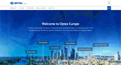 Desktop Screenshot of optex-europe.com