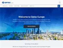 Tablet Screenshot of optex-europe.com